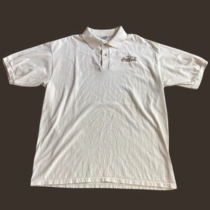 Vintage Coca-Cola S/S Polo - Cream -Size XL